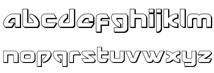 USAngel 3D Font LOWERCASE