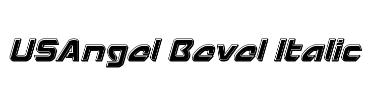 USAngel Bevel Italic  Free Fonts Download