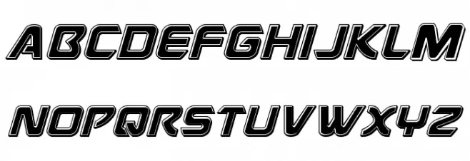 USAngel Bevel Italic Polices MAJUSCULES