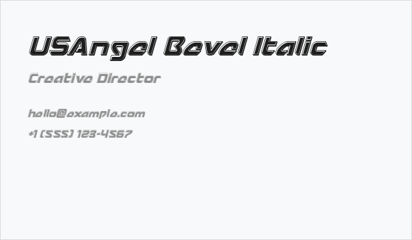 USAngel Bevel Italic Business Card