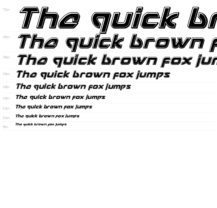 USAngel Bevel Italic Waterfall