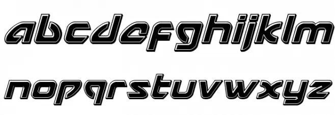 USAngel Bevel Italic Caratteri MINUSCOLO