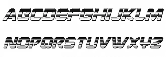 USAngel Chrome Italic 字体 大写