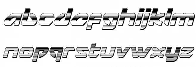USAngel Chrome Italic फ़ॉन्ट लोअरकेस