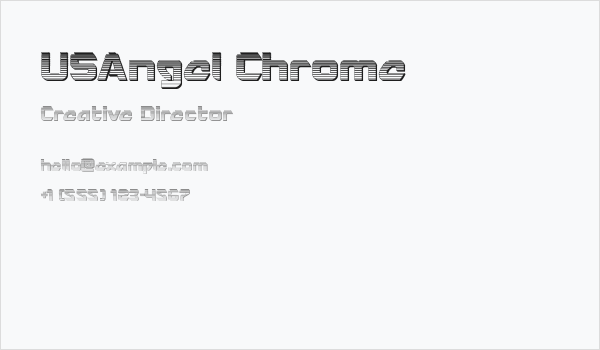 USAngel Chrome Business Card