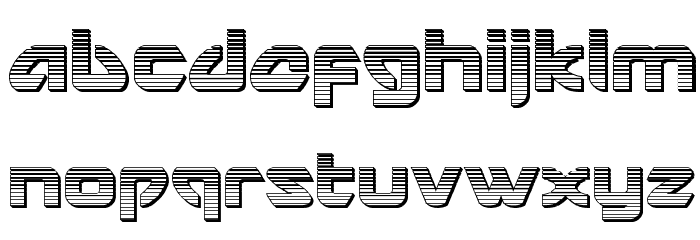 USAngel Chrome Font LOWERCASE