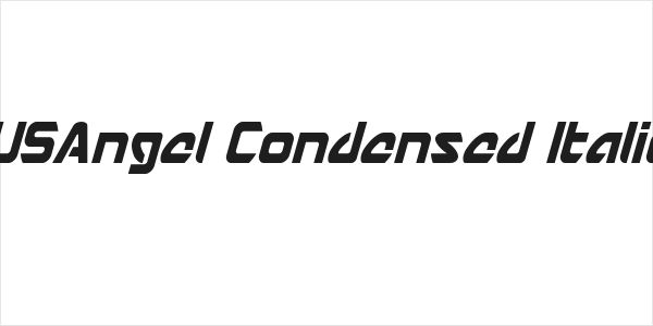 USAngel Condensed Italic Logo