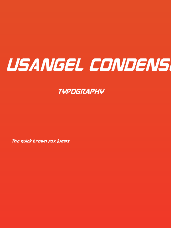 USAngel Condensed Italic Poster