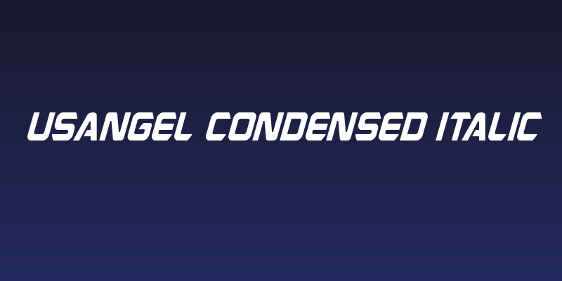 USAngel Condensed Italic Social Header