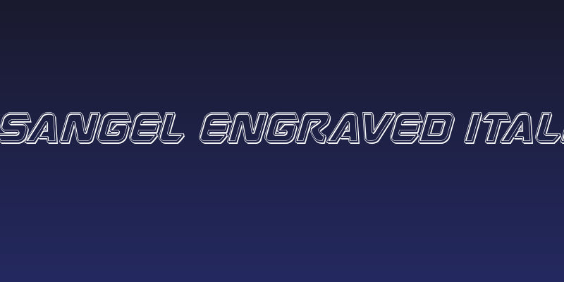 USAngel Engraved Italic Social Header