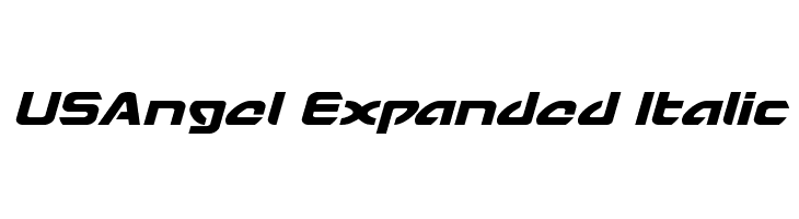USAngel Expanded Italic Font