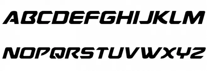 USAngel Expanded Italic Fonte MAIÚSCULAS