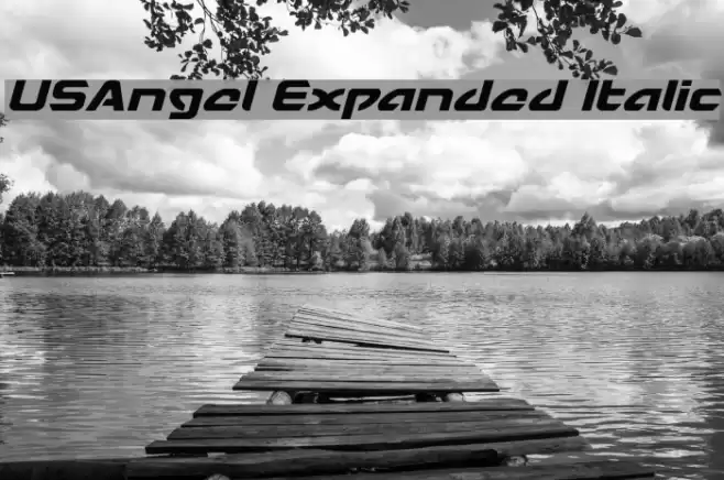 USAngel Expanded Italic Font examples