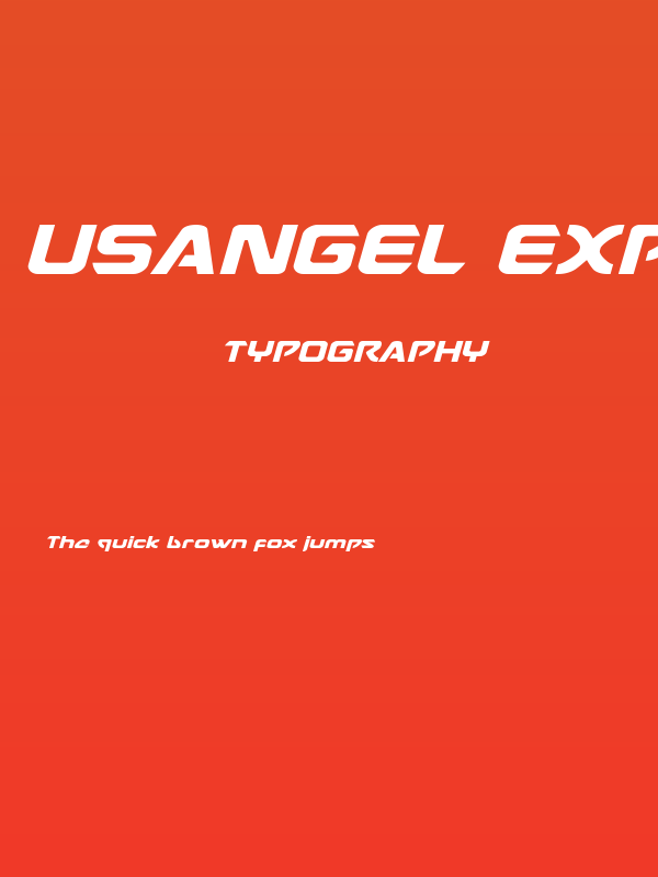 USAngel Expanded Italic Poster