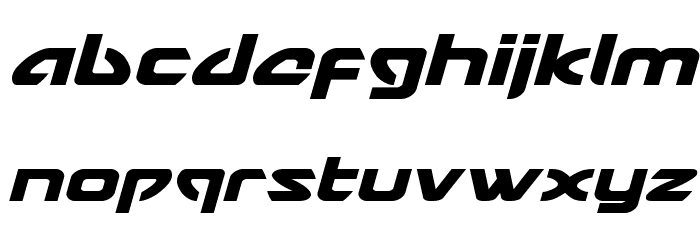 USAngel Expanded Italic Font LOWERCASE