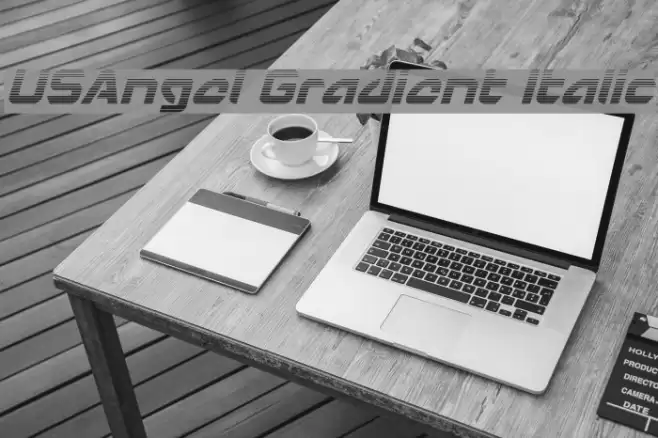 USAngel Gradient Italic Font examples