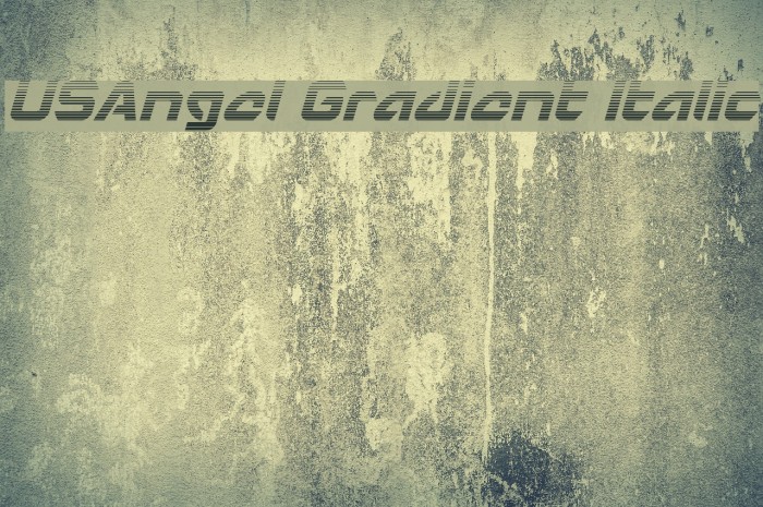 USAngel Gradient Italic Font examples