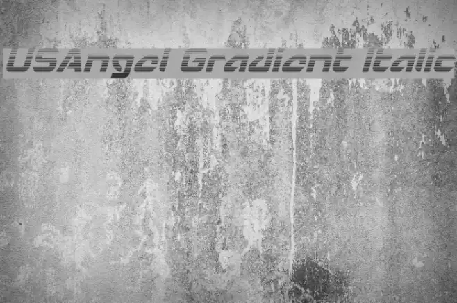 USAngel Gradient Italic Font examples