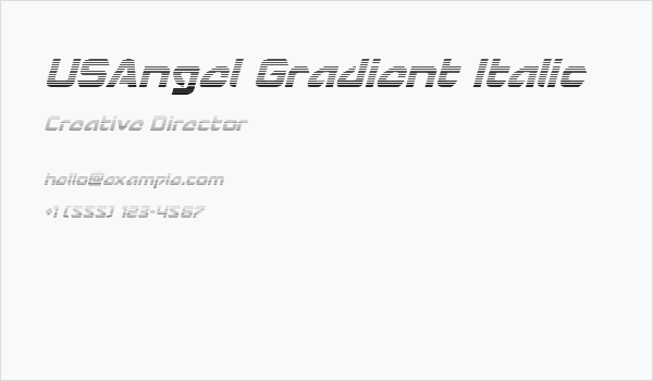 USAngel Gradient Italic Business Card