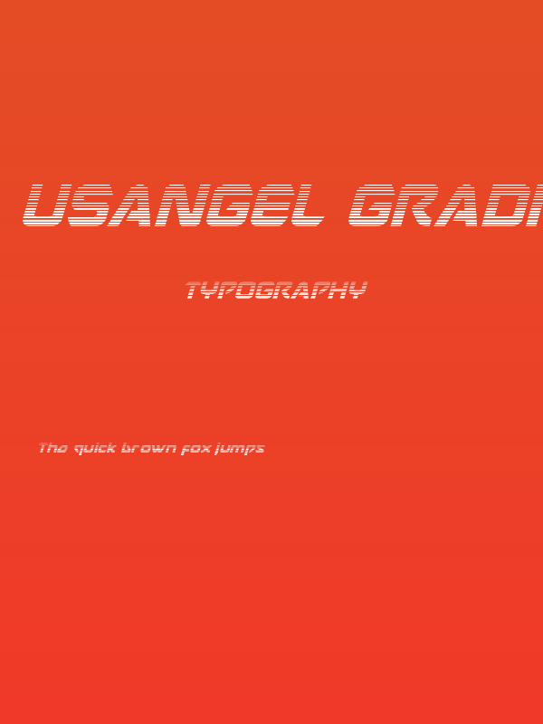 USAngel Gradient Italic Poster