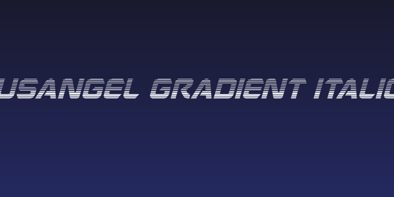 USAngel Gradient Italic Social Header