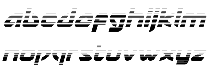 USAngel Gradient Italic Font LOWERCASE