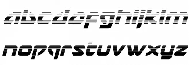 USAngel Gradient Italic フォント 小文字