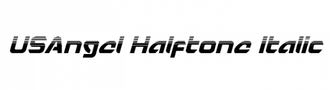 USAngel Halftone Italic  नि: शुल्क फ़ॉन्ट्स डाउनलोड