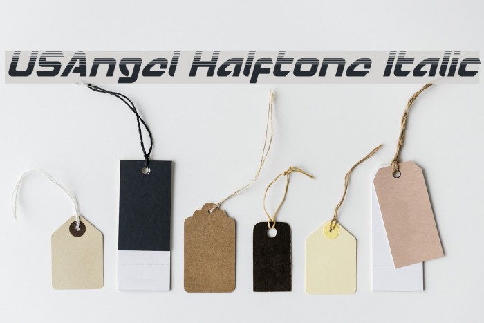 USAngel Halftone Italic Example 3