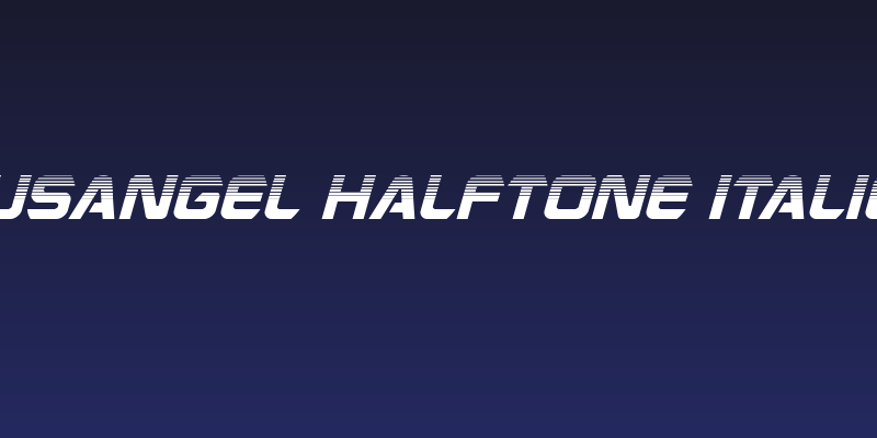 USAngel Halftone Italic Social Header