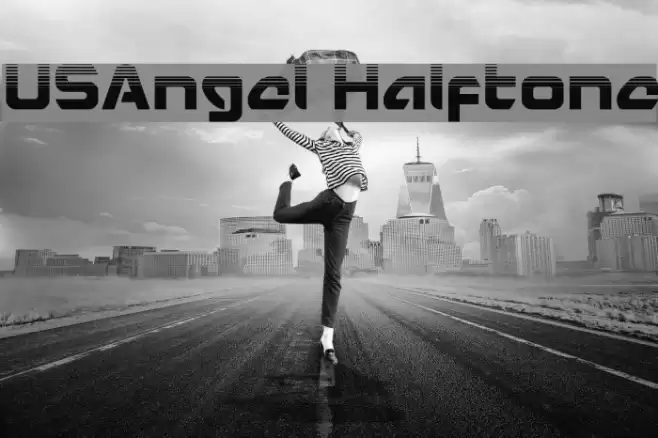 USAngel Halftone Font examples