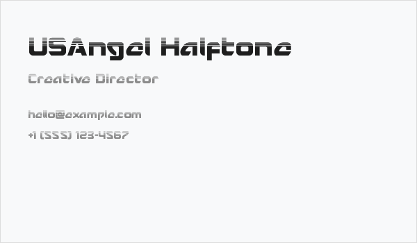 USAngel Halftone Business Card