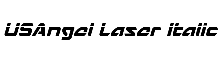 USAngel Laser Italic  Frei Schriftart Herunterladen