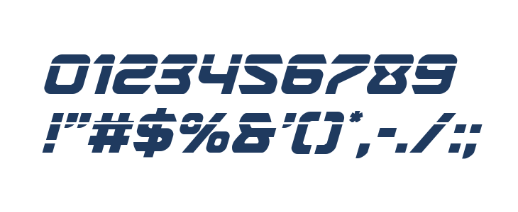 USAngel Laser Italic Other Characters