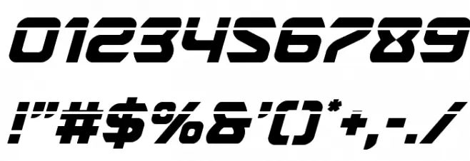 USAngel Laser Italic Font OTHER CHARS