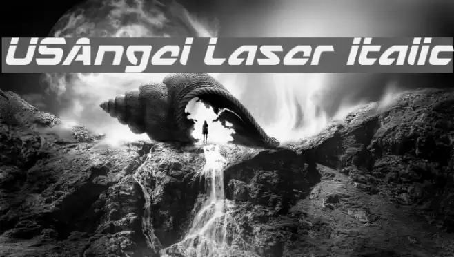 USAngel Laser Italic Font examples