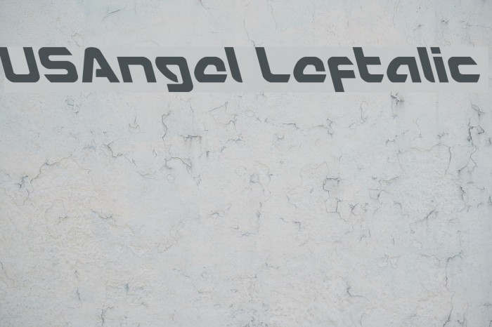 USAngel Leftalic Font examples