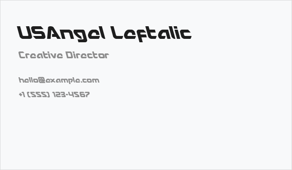 USAngel Leftalic Business Card