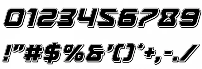 USAngel Punch Italic Font OTHER CHARS