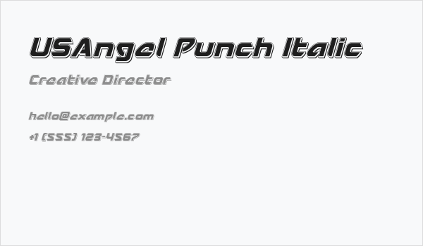 USAngel Punch Italic Business Card