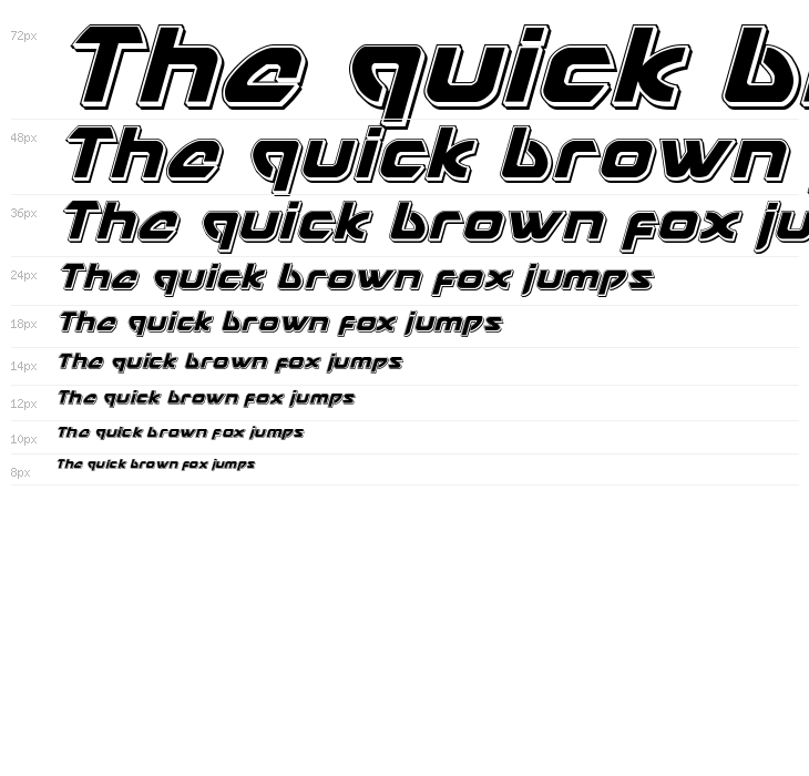 USAngel Punch Italic Waterfall