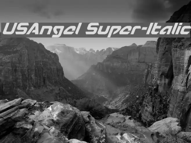 USAngel Super-Italic Шрифта examples