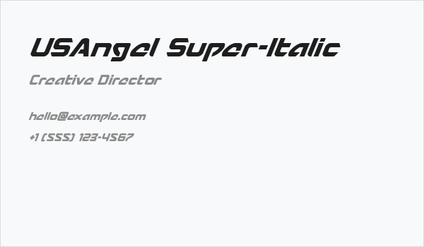 USAngel Super-Italic Business Card