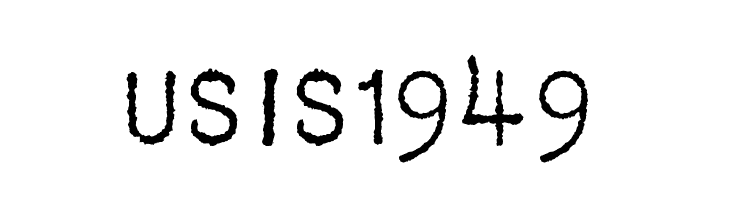 USIS 1949  Frei Schriftart Herunterladen