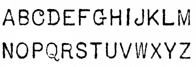 USIS 1949 Font Litere mari