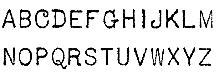 USIS 1949 Font LOWERCASE
