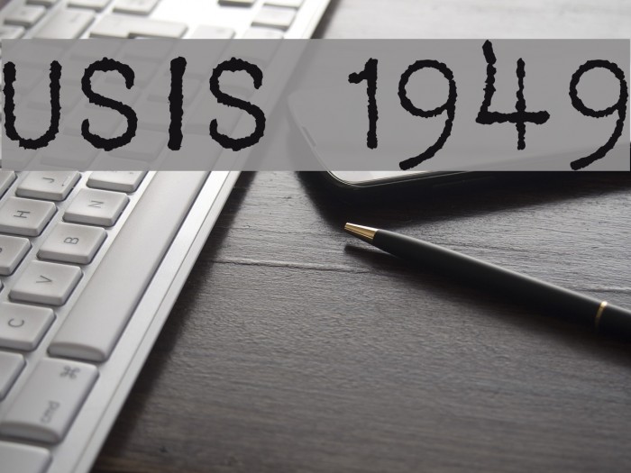 USIS 1949 Font examples