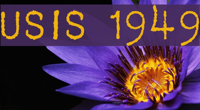 USIS 1949 Font examples