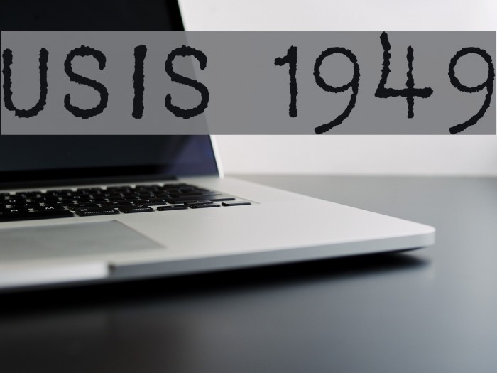 USIS 1949 Font examples