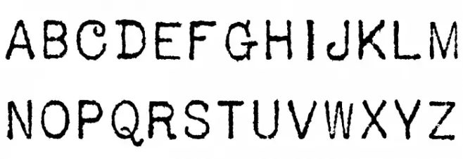 USIS 1949 フォント 小文字